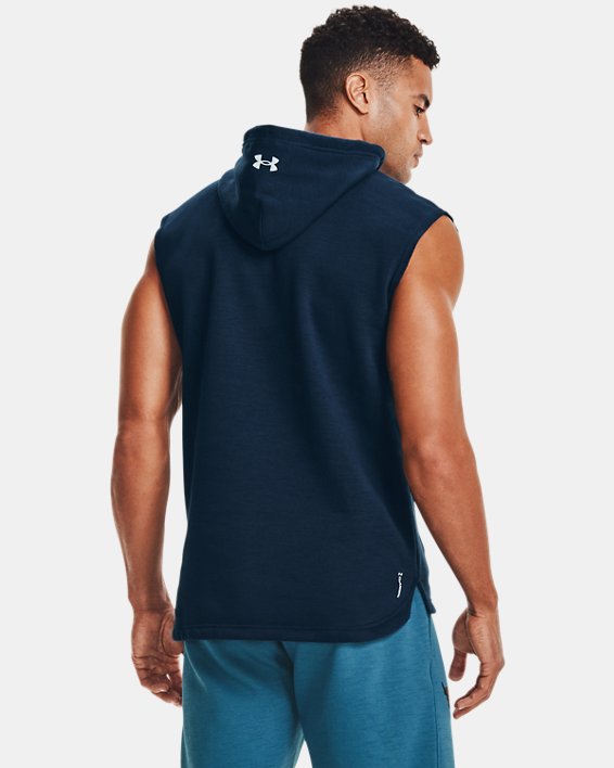 Men's Project Rock Charged Cotton® Sleeveless Hoodie, Blue, pdpMainDesktop image number 1